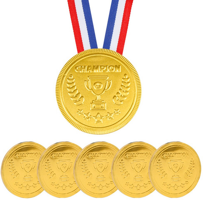 [슈퍼쌤] 메달 초콜릿 CHAMPION 메달 세트, 1개, 23g
