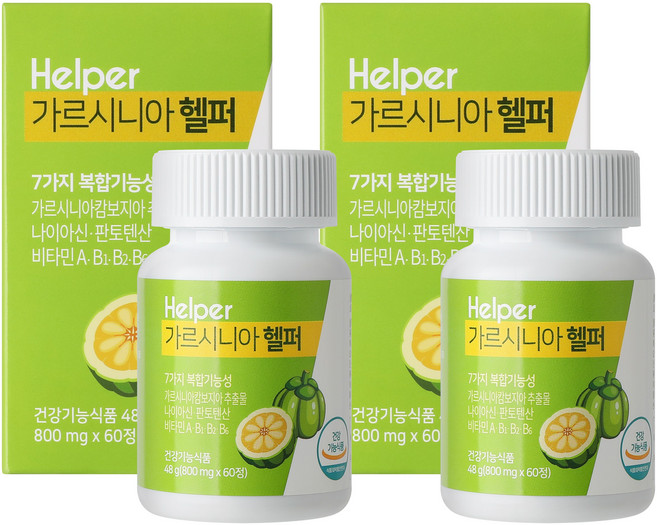 가르시니아헬퍼 탄수화물 컷팅 체지방감소, 2개, 60정