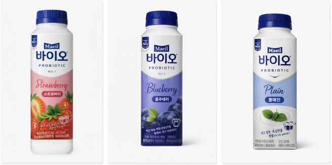 매일바이오 드링킹 250mlx12개(블루베리4+플레인4+딸기4)/냉장무배, 12개, 250ml