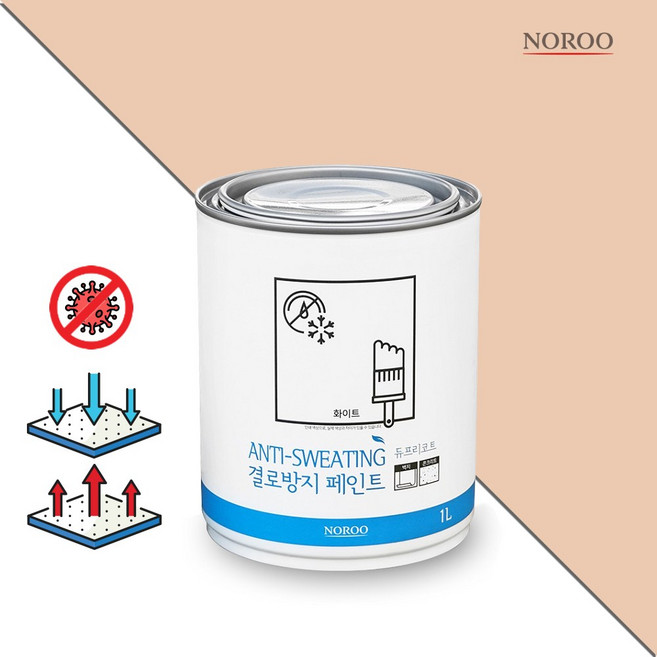 노루페인트 결로방지 페인트 1L, SP6010 스웨이드, 1개