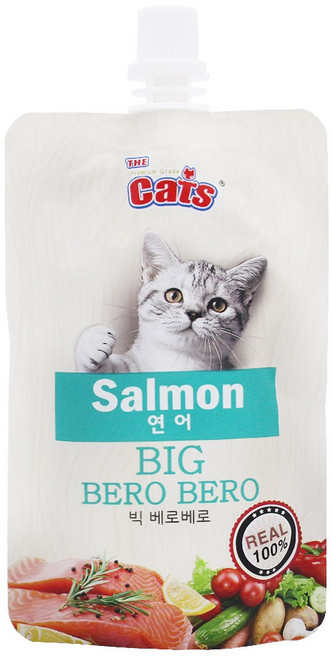 더캣츠 빅 베로베로 연어 고양이간식, 85g, 1개