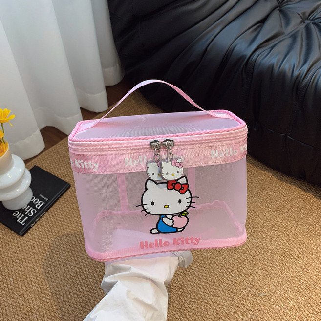 LOVEND 헬로키티 화장품파우치 메쉬 숄더백