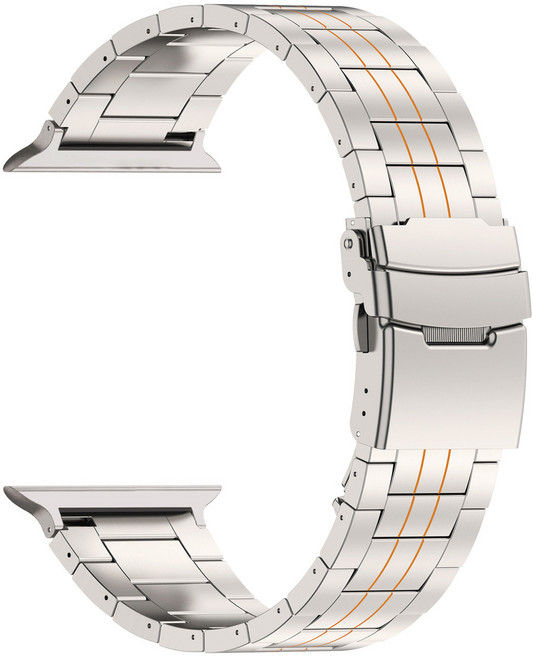Apple Watch Ultra 3 2 1 시리즈 11 10 9 8 7 6 5 4 SE 49mm 호환 고품질 가벼운 티타늄 패션 스트랩, 티타늄 오렌지, 4.9 cm