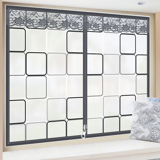 피노블릭 창문 방풍비닐 EVA 지퍼형 대형 우풍차단 바람 막이 J, 1개