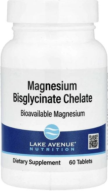 효과가 좋은 Lake Avenue Nutrition 마그네슘 비스글리시네이트 킬레이트 TRAACS®로 제조 200mg 60정(1정당 100mg) 고급제품, LakeAvenueNutrition마그네슘비스글리시네이, 1개, 60정 - 쿠팡