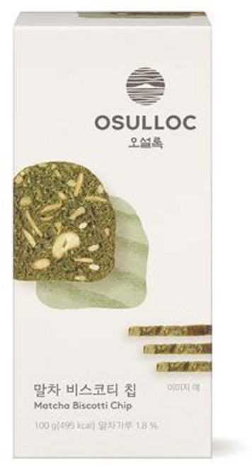 오설록 오설록 말차 비스코티 칩 100g 1개, 1박스