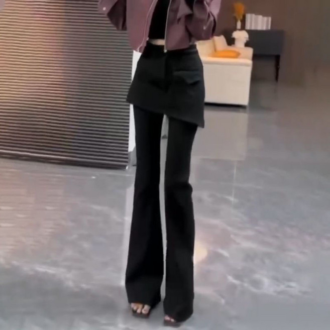 페이준 여성 봄가을 언밸런스 팬츠 스판 스키니 팬츠 LN5161