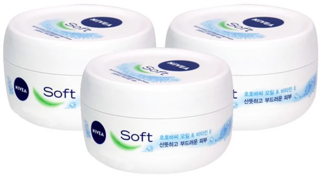 니베아 소프트 리프레싱 모이스처라이징 크림, 200ml, 3개 - 쿠팡