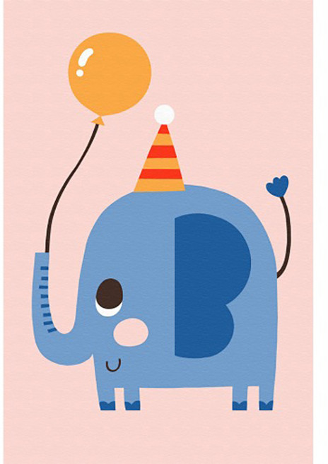 아기 코끼리 준 (캔버스) (이젤) 명화그리기 10x15, 단품, 1개