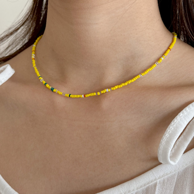 블루씨티 컬러믹스 시드비즈 목걸이