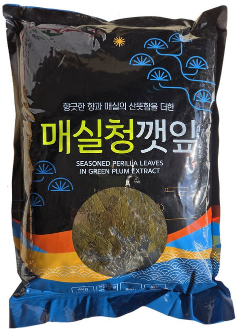 향이좋고 달콤한 매실간장깻잎 매실청 간장깻잎 깻잎절임 4kg - 착한식품 아이스박스출고, 1개