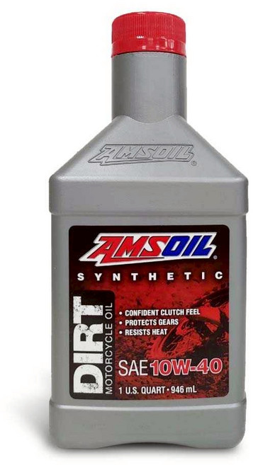 AMSOIL 10W40 DIRT系列 合成摩托車油 卓越引擎保護 靈敏離合器手感, 1個, #DB40QT 10W40