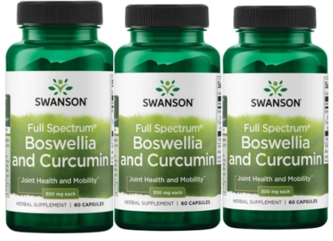 스완슨 풀 스펙트럼 보스웰리아 앤 커큐민 300mg 캡슐, 3개, 60정 - 쿠팡