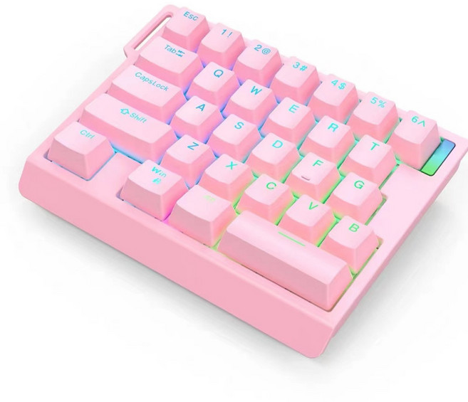 ZUOYA 키보드 한손용 자석 스위치 8K 게이밍 Fearless Contract, 오렌지축, 단일 모델, 한 손 키보드 (화이트)