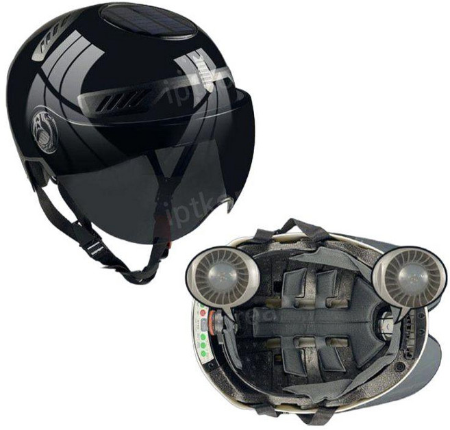 헬멧 에어컨 오토바이 시원한 하이바 냉각 바람나오는, QX17-BK5000