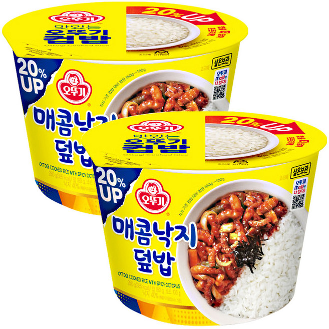 오뚜기 컵밥 매콤낙지덮밥, 280g, 2개