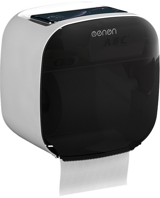 시우리빙 내츄럴 반투명 방수 화장실 휴지 케이스, 블랙 반투명, 1개