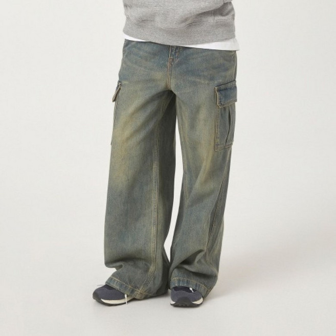 후아유 남녀공용 Vintage Denim Cargo PantsU WHTJF4T31U 455319