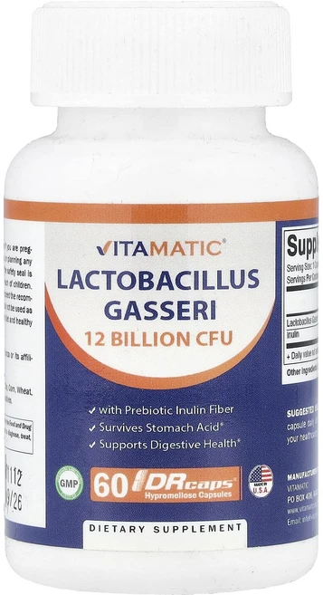 몸관리하세요 겨울입니다 Vitamatic 락토바실러스 가세리 DRcaps® 하이프로멜로오스 캡슐 60정 특별관리진행, Vitamatic락토바실러스가세리DRcaps하이프로멜로, 1개 - 쿠팡