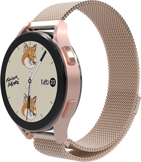 로랜텍 갤럭시워치 호환 마그네틱 메탈 스트랩, 로즈골드, 1개