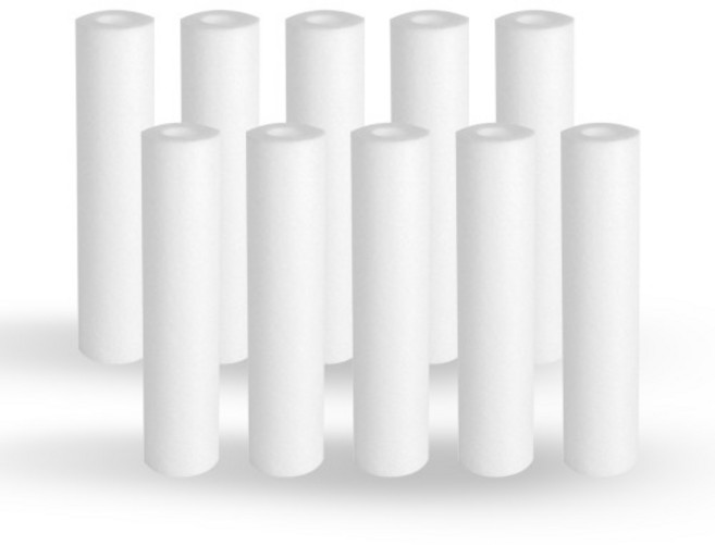 10인치 PP 침전 필터 (254mm) (10개입) 하우징 세디먼트 전처리 마이크로 지하수 연수기 산업용, 10미크론, 1개