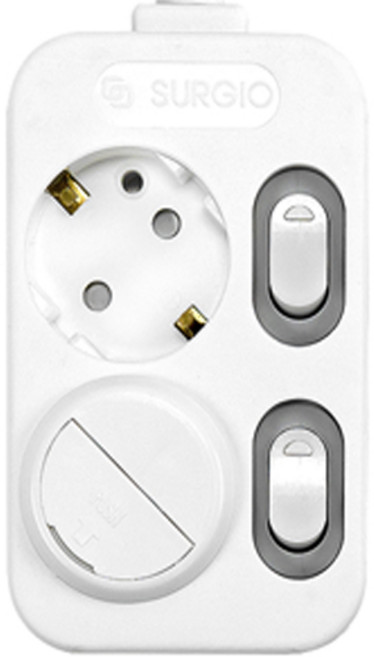 써지오 2구 개별 안전커버 멀티탭 DH-2029-RT + 안전커버, 10m, 혼합색상, 1세트