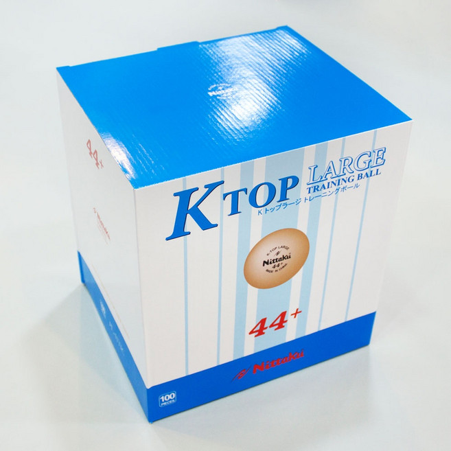 닛타쿠_니타쿠 탁구공 K-TOP LARGE 라지볼 100입 / 44mm 연습구, 화이트, 1세트
