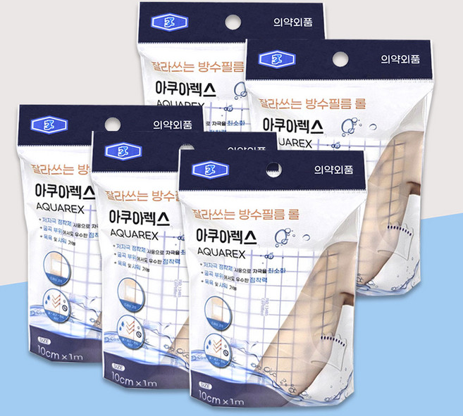 잘라쓰는 방수필름롤 AQUAREX /방수밴드, 5개, 1개입