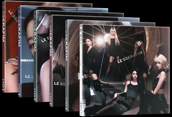르세라핌 5집 미니 앨범 [HOT] 컴팩트 LE SSERAFIM 핫 COMPACT Ver., 단체 Ver