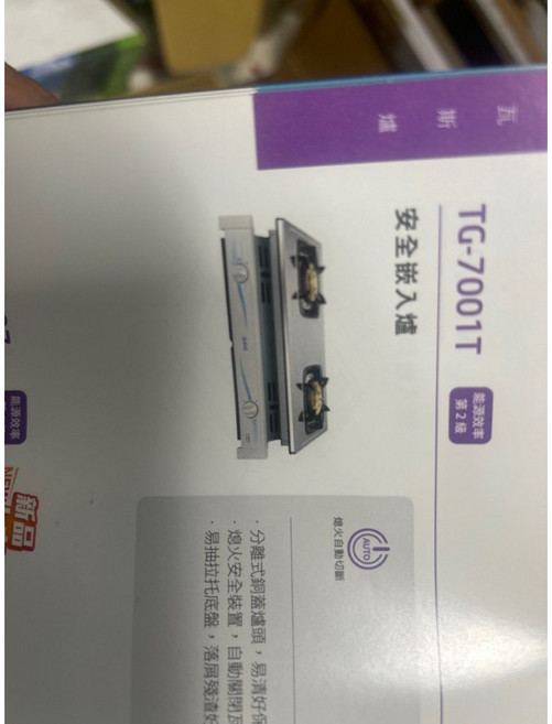 莊頭北 TG-7001T 安全嵌入爐, 液化, 1個