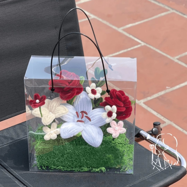 母親節鬱金香花束手提禮物盒 DIY材料包, G款鬱金香花盒成品, 1個