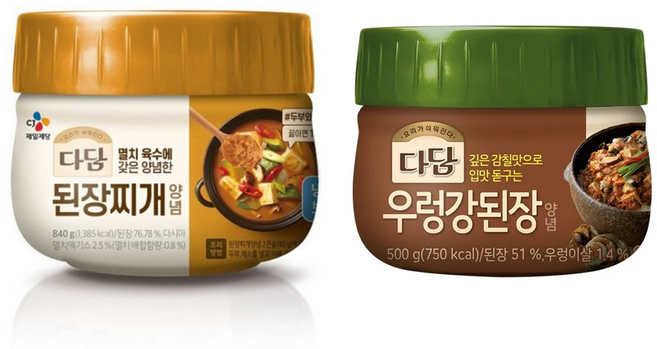cj제일제당 다담된장찌개전용840gx1개+다담 우렁강된장500gx1개, 1세트, 500g