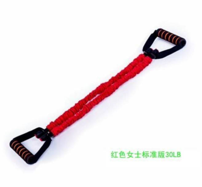 拉力器 擴胸 練胸 手臂 肩頸背部 訓練 拉筋 開肩 美背, 1個, 紅色女士標準30磅
