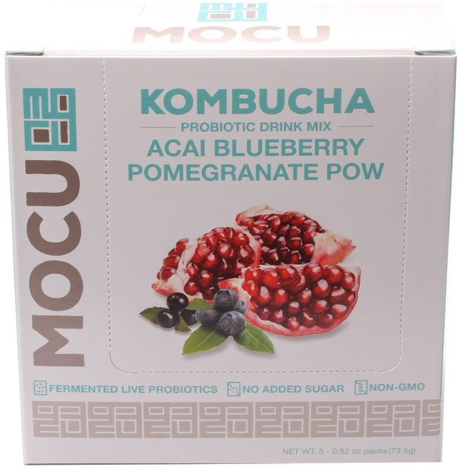 MOCU 콤부차 프로바이오틱 드링크 믹스 아사이 블루베리 석류 파우, 14.7g, 1개, 5개입