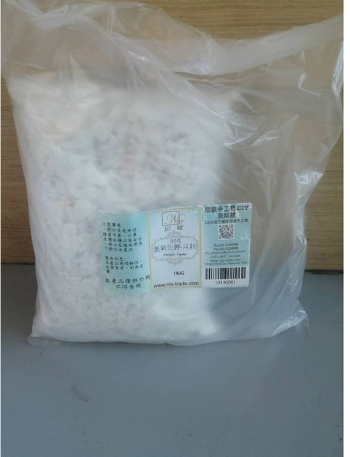 尼歐 氫氧化鉀片狀, 1個, 氫氧化鉀片狀95% 1KG袋裝
