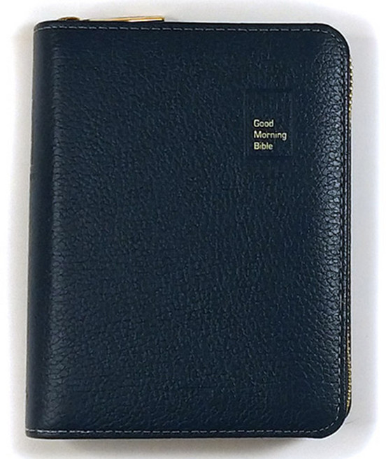아가페 뉴슬림 굿모닝 바이블 개역개정 초미니 합본 지퍼 천연우피 성경책, 1.네이비