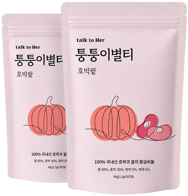퉁퉁이별티 호박팥차, 1.5g, 30개입, 2개