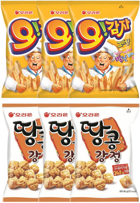 오리온 오!감자그라탕 땅콩강정, 3개, 130g