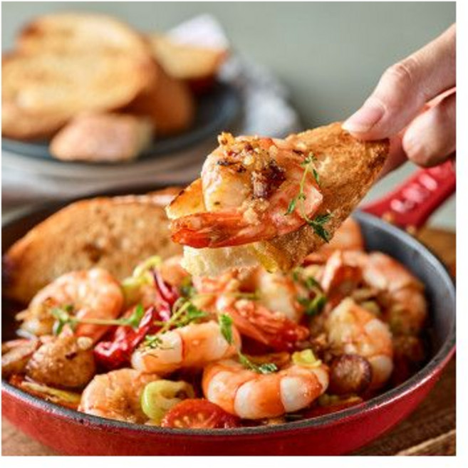 애슐리 감바스 피칸테 2인분바게트 파스타면 포함 / 캠핑 홈파티 홈캉스 와인안주 밀키트, 569g, 1개