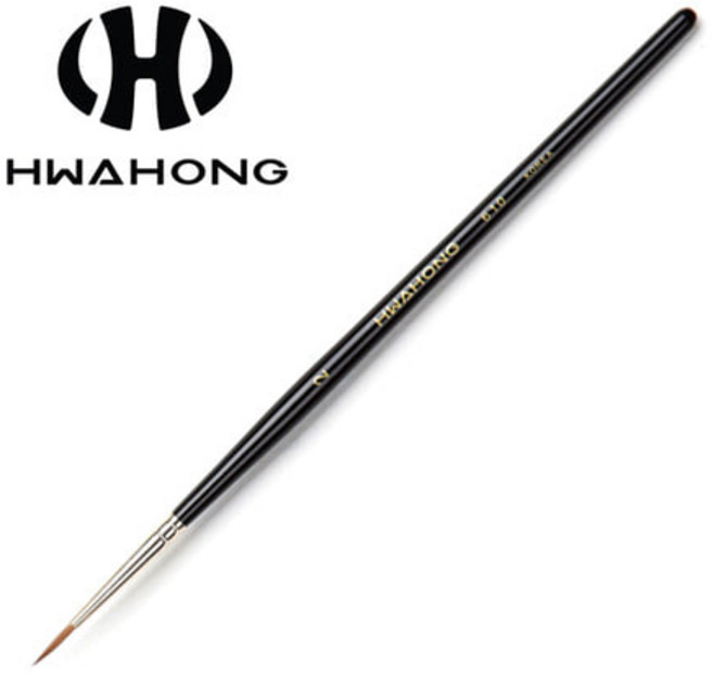화홍 다용도 세필붓 610 5/0호-6호 콜린스키, 0호