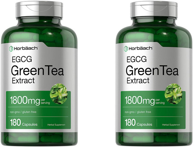 호바흐 녹차 추출 EGCG 카테킨 폴리페놀 180캡슐 x 2통, 2개, 180정