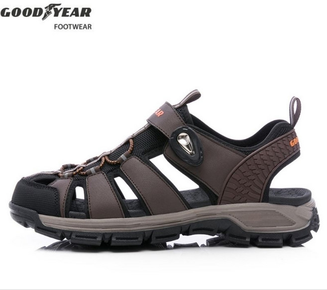 GOODYEAR 固特異 男鞋 GAMS53713 快拆磁扣穿脫便利 Q彈緩震 抓地耐磨 護趾涼鞋