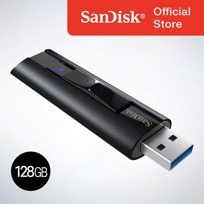 샌디스크 Extreme PRO USB 3.2 Gen1 솔리드 스테이트 플래시 드라이브 CZ880, 128GB, 1개