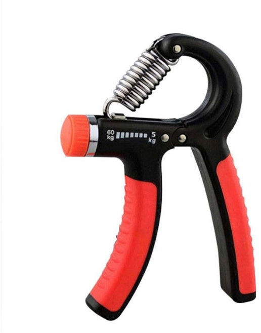 남성 홈트 트레이닝 악력 미끄럼 방지 강철 악력기 헬스 용품 손악력기 손근육 손가락, 블랙(레드), 1개