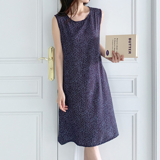 여성 꽃 인견 나시원피스 빅사이즈