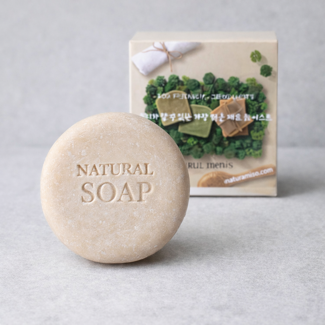 자연미소 수제 자연비누 맥주효모 약산성비누 샴푸바 제로웨이스트 달맞이꽃종자유 동백오일, 105g, 1개입