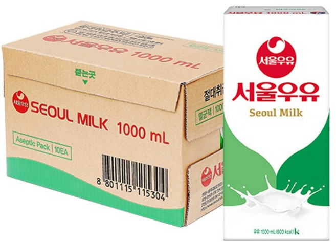 서울우유 멸균 흰우유, 1L, 5개