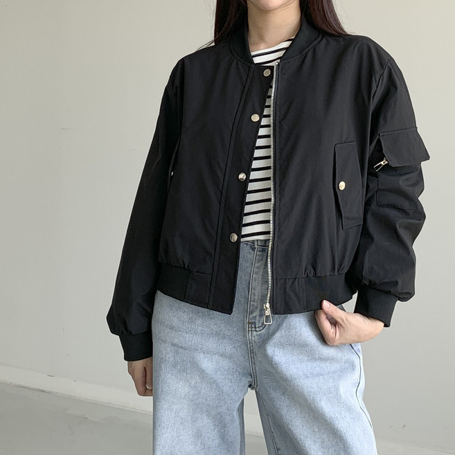 [행복여] 몬티아 포켓 블루종 집업 점퍼