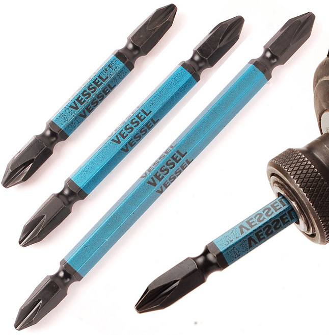 3P 베셀 블랙 엑스트라 핏 비트 임팩 드라이버 비트 65/82/110mm 3종, 1세트