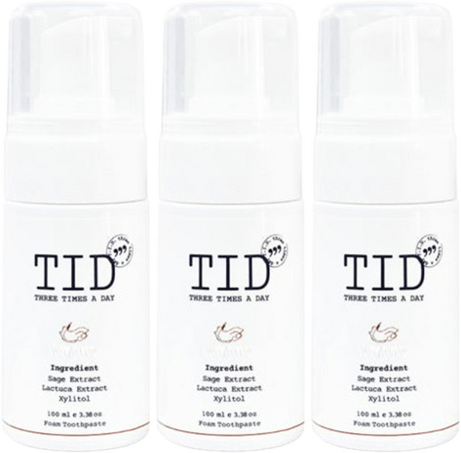 티드클린 얼라인 거품치약, 100ml, 3개